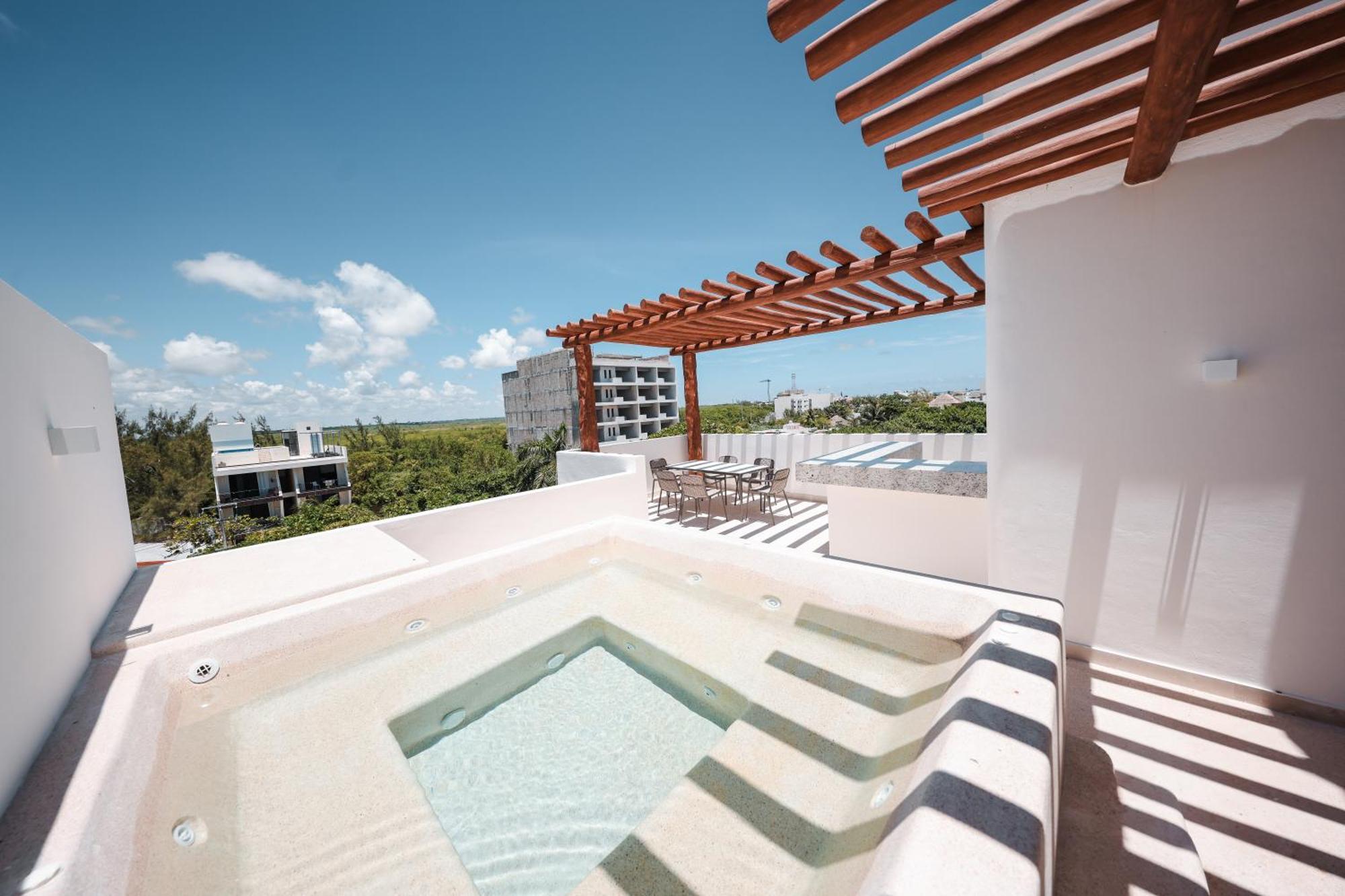 Porto Blu Lägenhet Puerto Morelos Exteriör bild