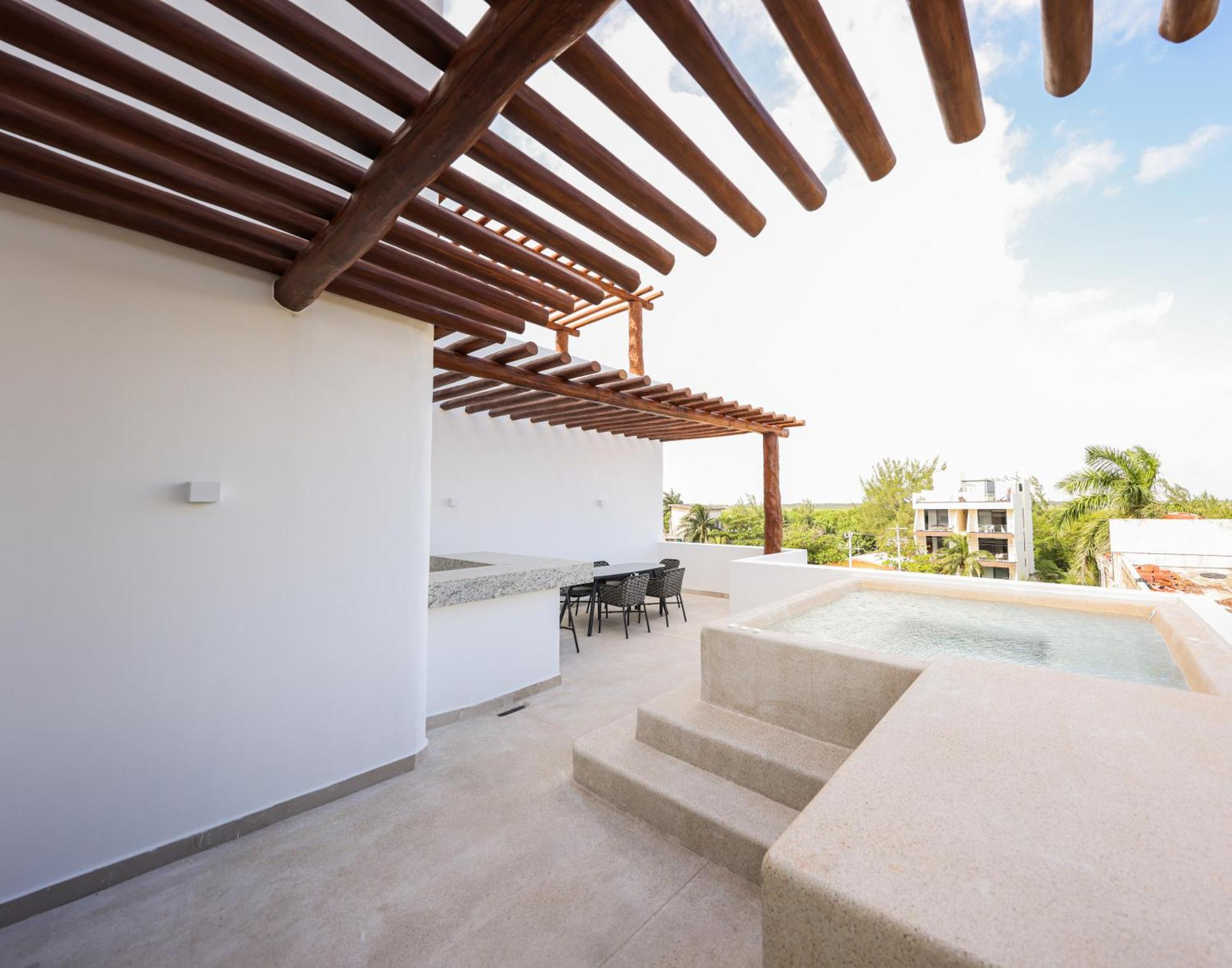 Porto Blu Lägenhet Puerto Morelos Exteriör bild